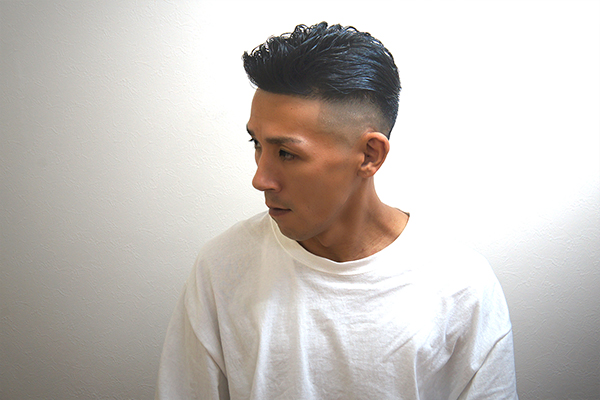 フェードカット × オールバックスタイル01